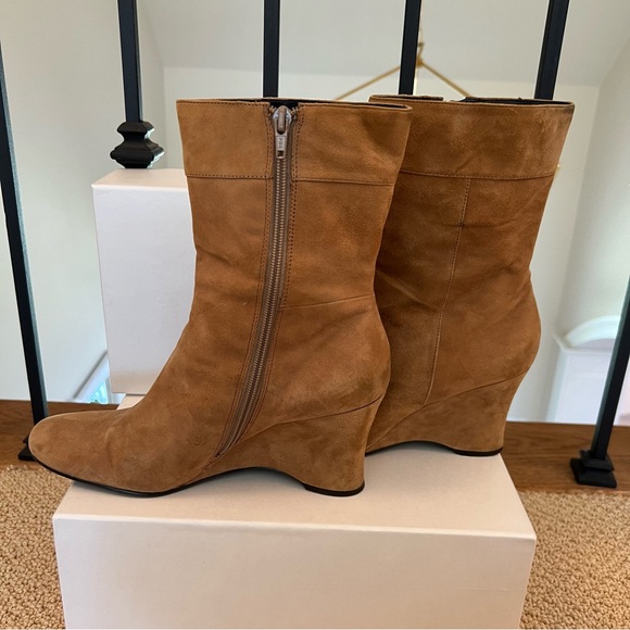 Brown wedge booties - Picture 3 of 8